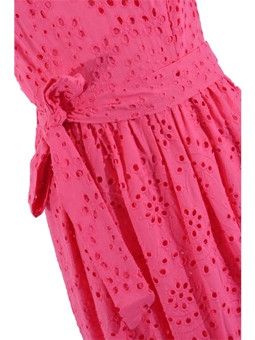 Abito in cotone sangallo con spalline Fragola NO SECRETS | 261NS244FRAGOLA